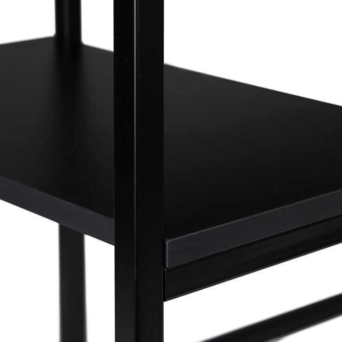 Relaxdays Schreibtisch neigbar, 3 Ablagen, mehrere Winkel, Computer- & Arbeitstisch, HxBxT: 75 x 110 x 55 cm, (Schwarz)