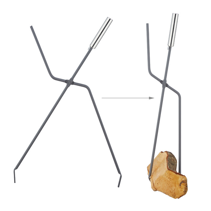 Relaxdays Kaminbesteck modern 5-teilig