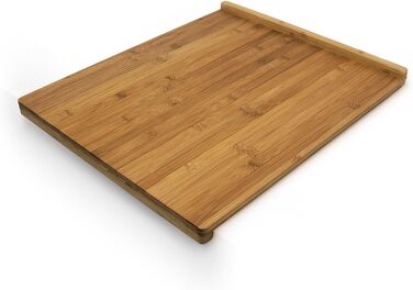 Relaxdays Bambus Tranchierbrett, 2,5 x 38 x 45 cm, doppelseitig verwendbar, messerschonend
