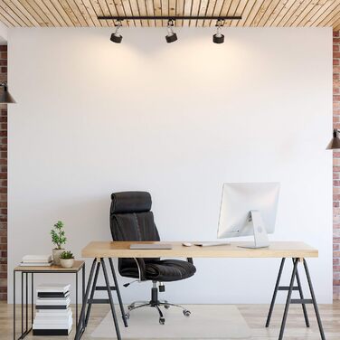 Relaxdays Bodenschutzmatte Bürostuhl, 90 x 120 cm, PVC Bodenunterlage Laminat, Parkett, Fliesen, rutschfest, transparent