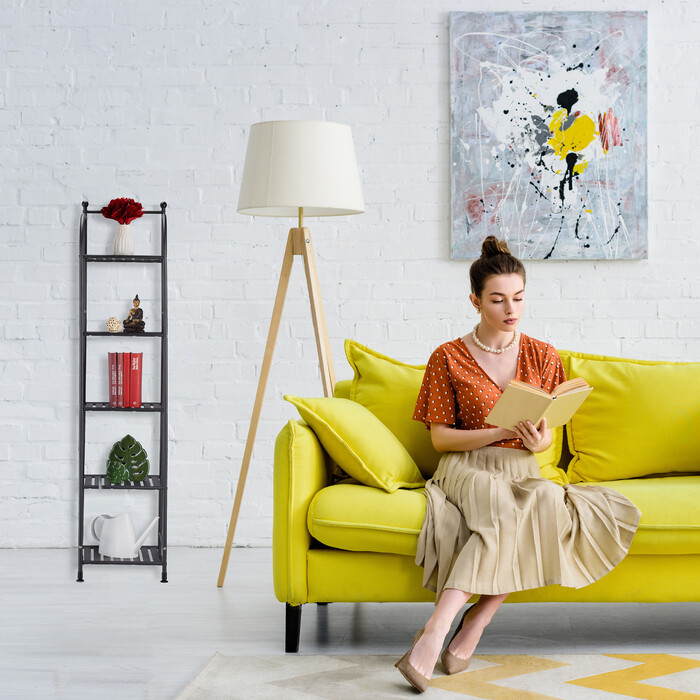 Relaxdays Schmales Standregal mit 5 Ablagen