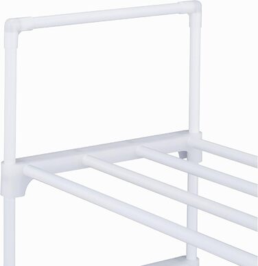 Relaxdays Schuhregal, 10 Ebenen, modular, 175,5x93x30,5cm, Metall, weiß