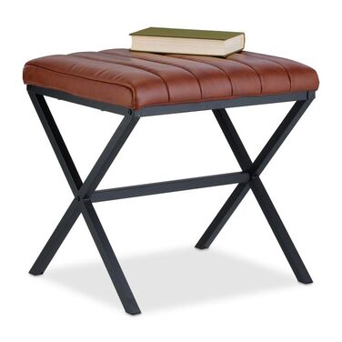 Relaxdays Sitzhocker mit Kunstlederbezug