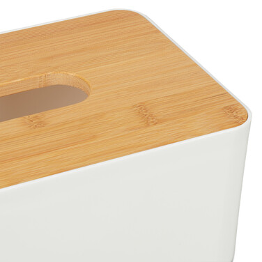 Relaxdays Tücherbox mit Bambus-Deckel
