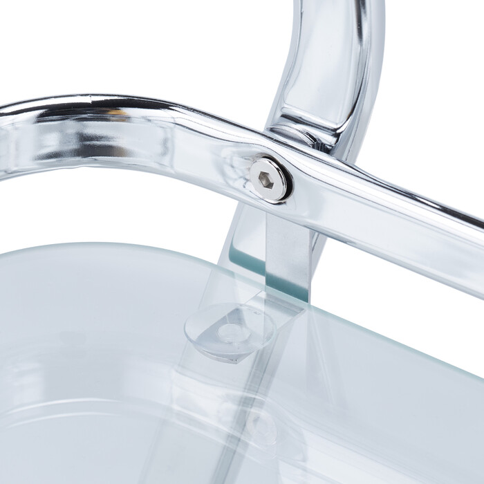 Relaxdays Servierwagen aus Chrom & Glas