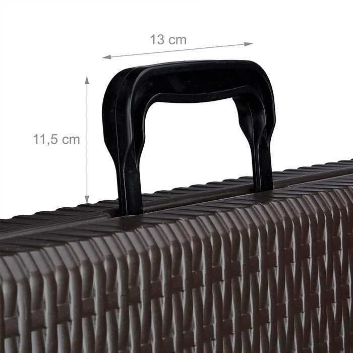 Relaxdays Gartentisch klappbar BASTIAN, groß, Tragegriff, stabiler Campingtisch, H x B x T: 72 x 178 x 74 cm, (Braun)