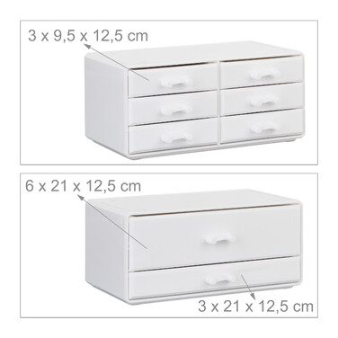 Relaxdays Make Up Organizer mit 8 Schubladen