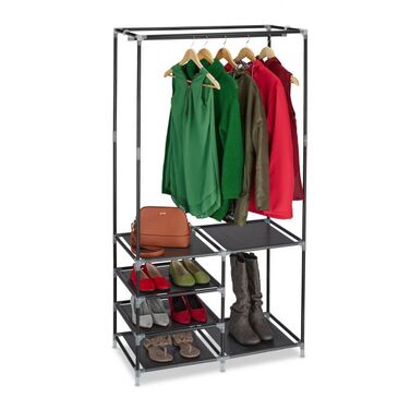 Relaxdays Offener Kleiderschrank mit Schuhablage