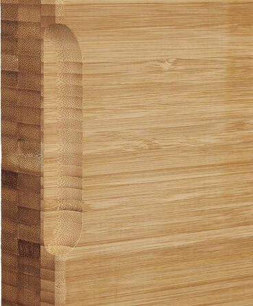 Relaxdays Hackbrett Bambus, pflegeleicht, HBT 5,5x45x35cm, massiver Hackblock, geölt, natur (1 Stück)