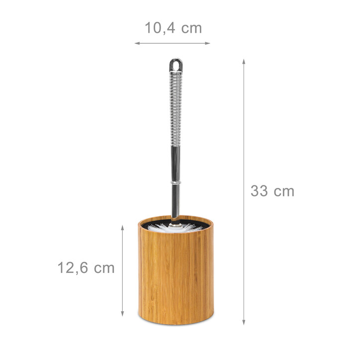 Relaxdays WC-Bürstenhalter Bambus