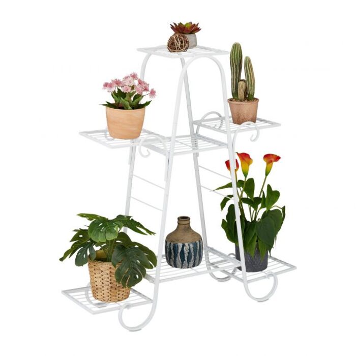 Relaxdays Metall Blumentreppe