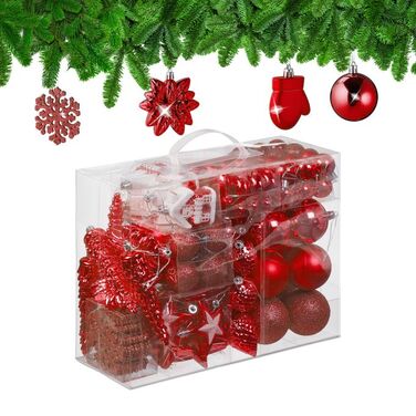 Relaxdays Weihnachtskugeln im 100er Set