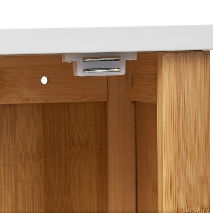 Relaxdays Badezimmerschrank Bambus hängend