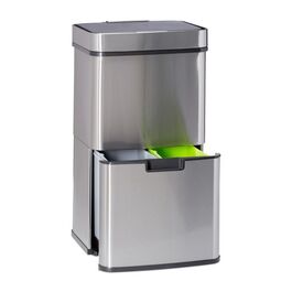 Relaxdays Mülltrennsystem 3-fach mit Sensor