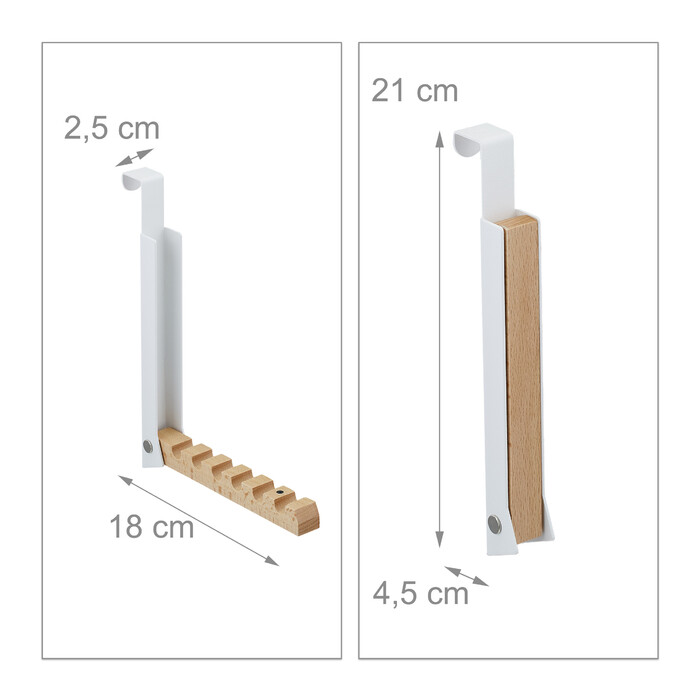 Relaxdays Klappbare Türgarderobe 2er Set