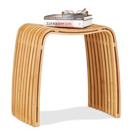 Relaxdays Garderoben Hocker im Bambus Design