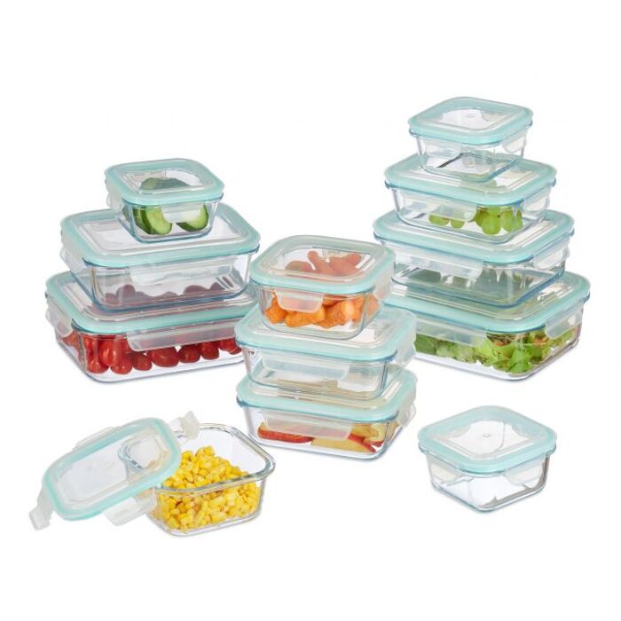 Relaxdays Frischhaltedose 12er Set