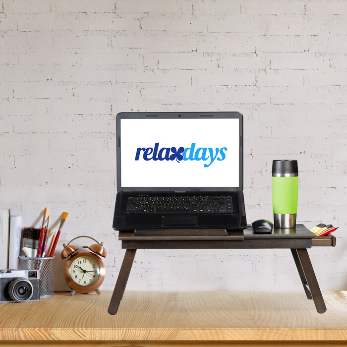 Relaxdays Laptoptisch klappbar dunkelbraun