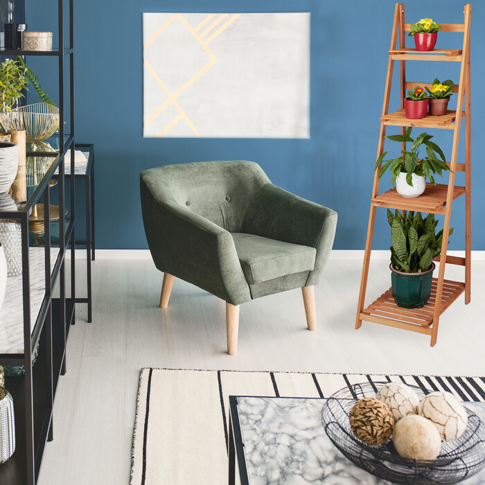 Relaxdays Blumentreppe aus Holz