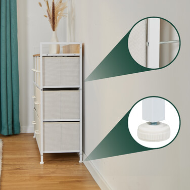 Relaxdays Kommode mit 7 Schubladen