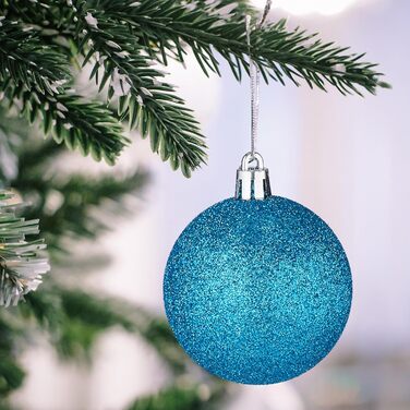 Relaxdays Weihnachtskugeln 101er Set, Kunststoff, Christbaumschmuck, rosa/weiß (Petrol)
