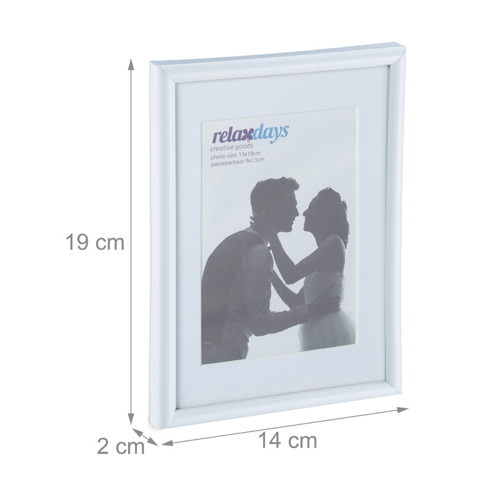 Relaxdays Bilderrahmen 2er Set 13 x 18 cm