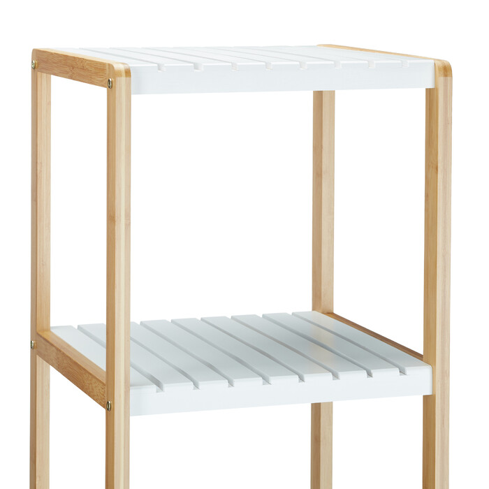 Relaxdays Regal Bambus mit 4 Ablagen