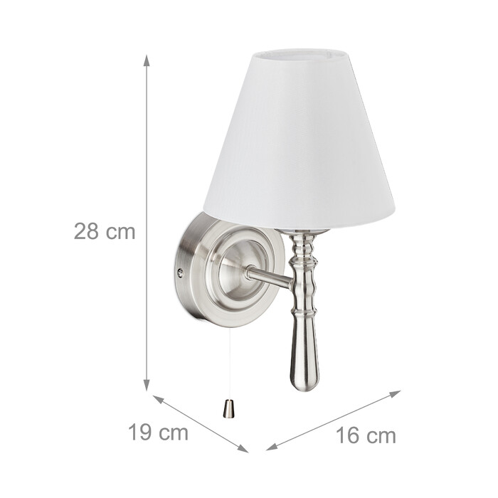 Relaxdays Wandlampe mit Schirm