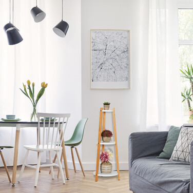 Relaxdays Pflanzenständer mit 3 Ablagen