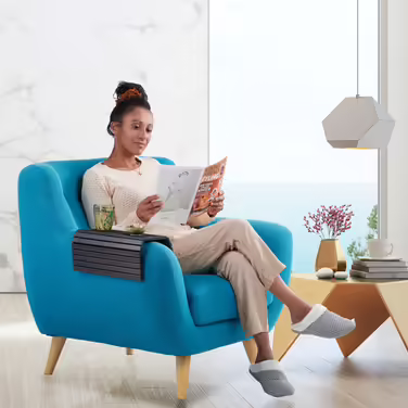 Relaxdays Sofatablett Bambus dunkelbraun