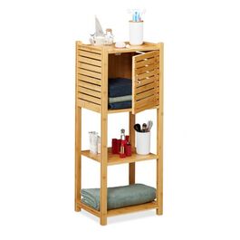 Relaxdays Badregal Bambus mit 4 Ablagen