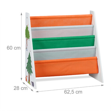 Relaxdays Bücherregal Kinder Waldtiere