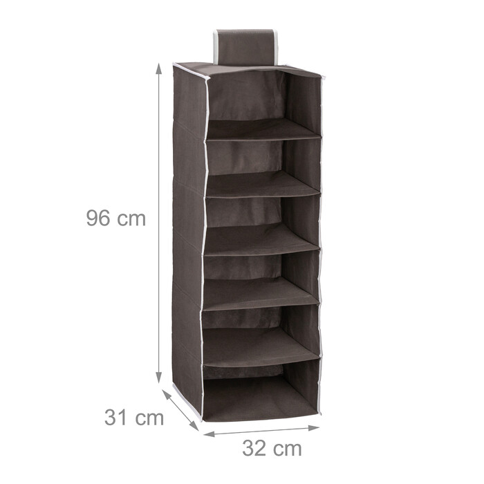 Relaxdays Hängeregal Kleiderschrank 6 Fächer