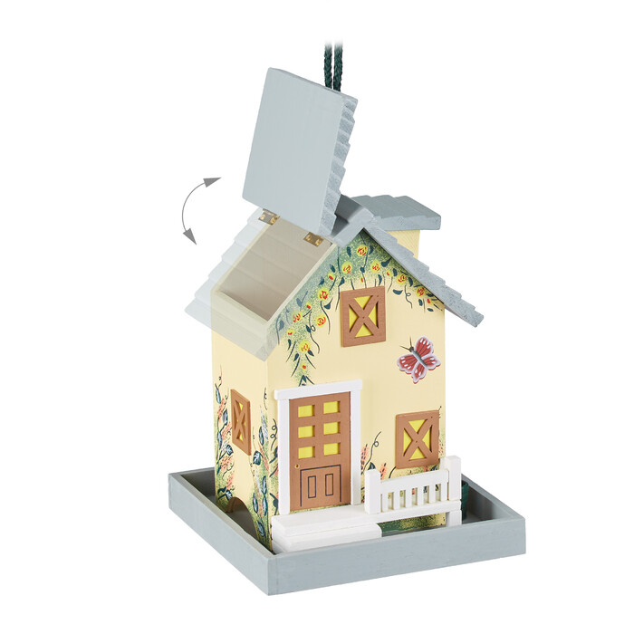 Relaxdays Vogelfutterhaus zum Aufhängen