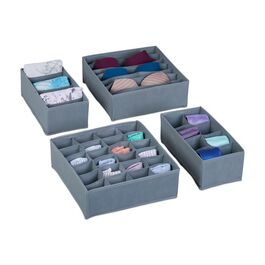 Relaxdays Schubladen Organizer 4-teiliges Set