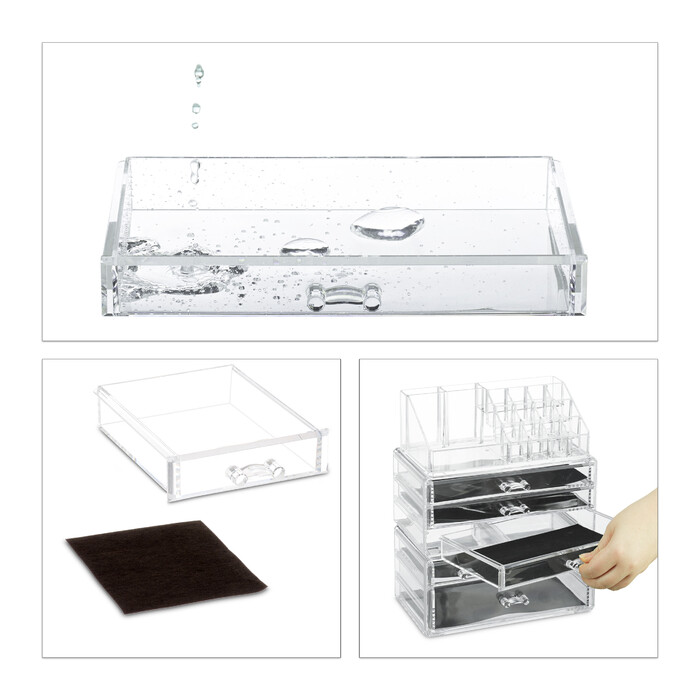 Relaxdays Kosmetikorganizer mit 6 Schubladen