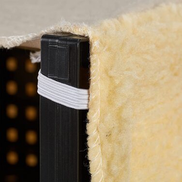 Relaxdays Hundetreppe 3 Stufen, kleine & große Hunde, Bett & Couch, Stoffbezug, Tiertreppe innen, HBT 30x35x45 cm, (beige, 30 x 35 x 45 cm)