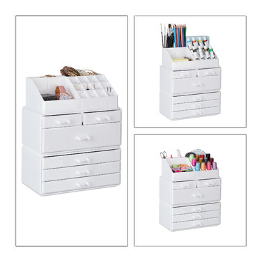 Relaxdays Kosmetikorganizer mit 6 Schubladen