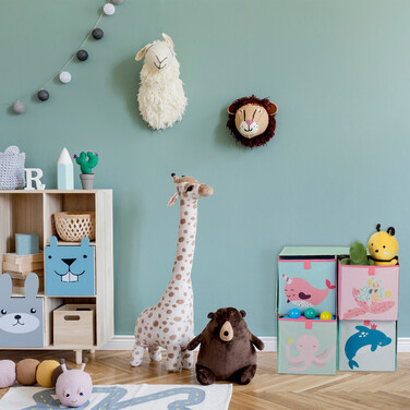 Relaxdays Kinderregal mit Boxen