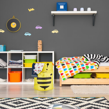 Relaxdays Pop-Up Wäschekorb für Kinder