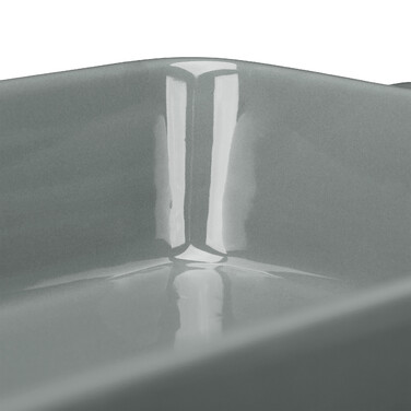 Relaxdays 3-tlg. Keramik Auflaufform Set grau