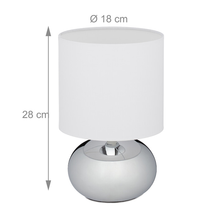 Relaxdays Nachttischlampe Touch