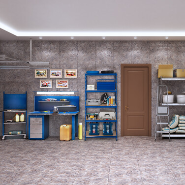 Relaxdays Schwerlastregal 1325 kg blau