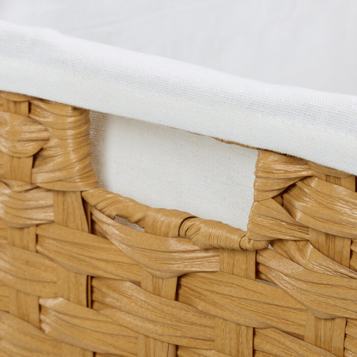 Relaxdays Wäschekorb Rattan-Optik 90 L