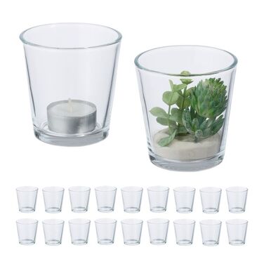 Relaxdays Teelichtgläser 20er Set