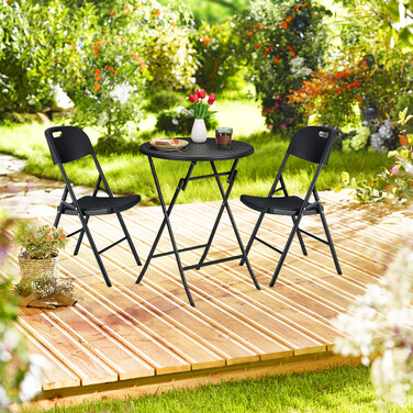 Relaxdays Klappstuhl für Garten im 2er Set