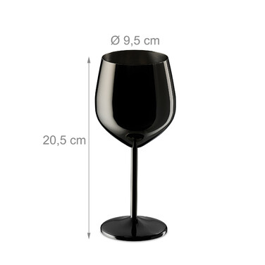 Relaxdays Weingläser Edelstahl 4er Set