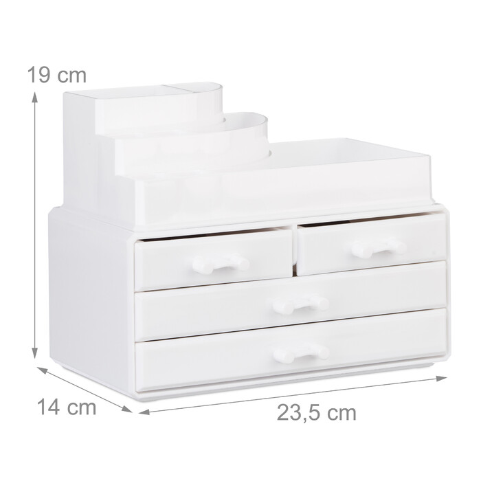 Relaxdays Make Up Organizer mit 4 Schubladen