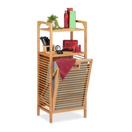 Relaxdays Badregal mit Wäschekorb