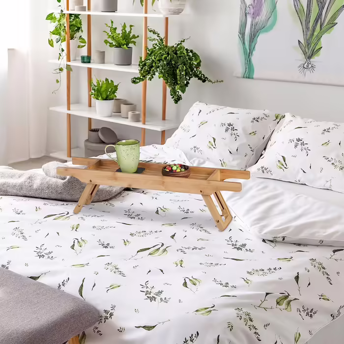Relaxdays Badewannenablage Bambus, 69 cm breit, ausklappbare Füße, Badewannenbrett mit Seifenablage, Wannenablage, Natur